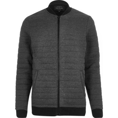 Dark grey quilted jacket